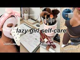 LAZY GIRL MAINTENANCE ROUTINE | easy self-care, how to be productive when you don't want to