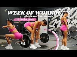 GLUTES & HAMSTRINGS | Mic'd up leg day | Week of Workouts | Train for growth with me