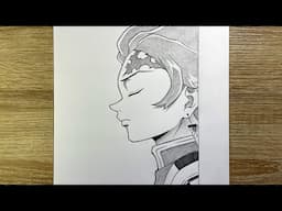 How to Draw Tanjiro Kamado easy | Easy anime drawing tutorial for beginners