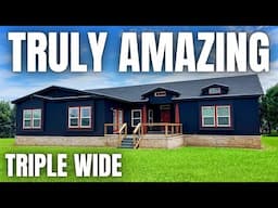 OMG, not enough WORDS to FULLY describe this triple wide prefab home! House Tour