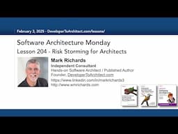 Lesson 204 - Risk Storming For Architects