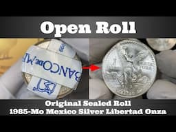 Open Roll - Original Sealed Roll of 1985-Mo Mexico Silver Libertad Onza - Cherrypicking High Grades