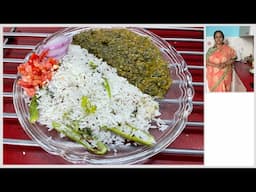 Healthy One Pot Meal I Palak /Spinach Green Moong  Dal I Jeera Rice