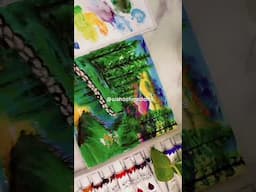 Creating Stunning Green Mountain Scenery with Acrylic Paint