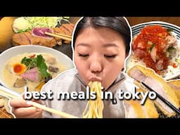 WHAT TO EAT IN TOKYO, JAPAN! My Favorite Tokyo Meals 🍜 (ramen, seafood, beef, udon, katsu)