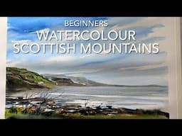 PAINT A LOOSE WATERCOLOR SCOTTISH LANDSCAPE! Beginners WATERCOLOUR Painting, Techniques Tutorial
