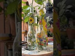Turning bottles into beauties! 🎨✨credits: @bottleart_gallery #BottleArt #DIYDecor #UpcycledCrafts