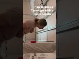 How to use a garage door as a shutter to expose a cyanotype.  (And how I make large cyanotypes)