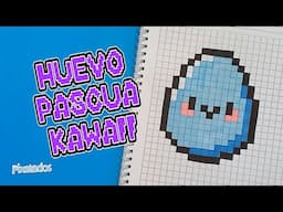 COMO DIBUJAR UN HUEVO DE PASCUA KAWAII en PIXEL ART - PIXELADOS