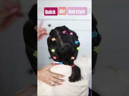 Quick School Hairstyle with Claw Clip | No Heat No Hassel for Busy School Mornings #harestyles