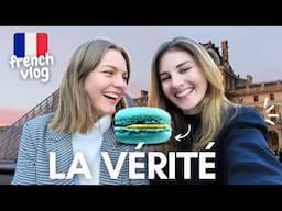 French Vlog in Paris 🇫🇷 | Trying Ladurée Macarons & Learning French!🍬✨