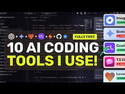10 CRAZY FREE AI Coding TOOLS: THESE ARE THE AI CODING TOOLS that I USE DAILY!