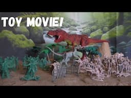 The War Of The Dinosaurs! Army Men Toy Stop Motion Animation Toy MOVIE!