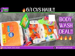 🔥6/1 CVS HAUL👏 BODY WASH, PAPER PROD.+ LAUNDRY STOCK UP‼️6/1 CVS Couponing #cvsdeals #cvshaul