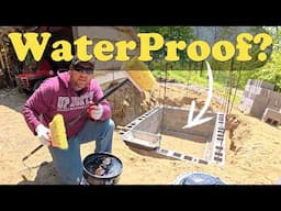 Will This Keep the Solar Bunker Safe? | Waterproofing Cinder Block Walls + Surprise Bear Visit!