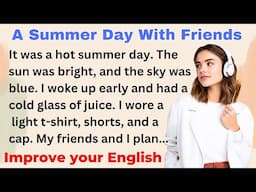A Summer Day With Friends | Improve your English | Everyday Speaking | Level 1 - Shadowing Method