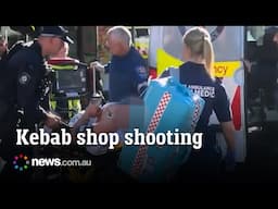 Three people shot at kebab shop in Auburn Sydney