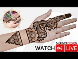 Mehndi Design LIVE 🔴 Mehndi design with @MehndiCorner  arabic mehndi design | mehandi | mehndi