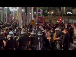 Intense STANDOFF between NYPD and anti-ICE rioters in NYC