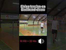 Badminton Backhand Clear With different String Tension  #badminton #bulutangkis