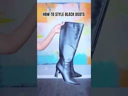 How to style Black Boots | #howtostyleoutfits #tallboots #winterfashion