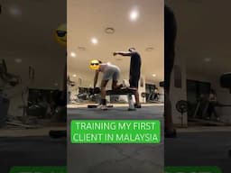 Training my first client in Malaysia #fitness