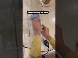 Use an old sock to cover the rod when not in use during summers #homehacks2025