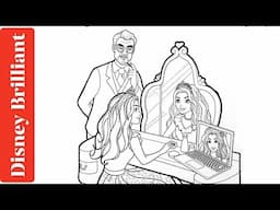 Lets Color Barbie Amelia ✨🎨 | Relaxing Coloring Barbie Princess Adventure Movie 🌟🏡 |Disney Brilliant