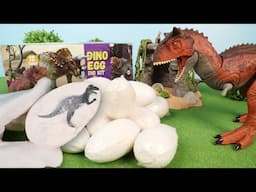 恐竜のタマゴを発掘して恐竜フィギュアを取り出そう！ティラノサウルス、アンキロサウルスなど12種類