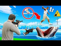 GTA 5 DONT RUN ON THE GLASS SURFACE IN SNIPERS VS RUNNERS CHALLENGE