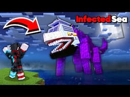 Using INFECTED SEA to TROLL Villagers in Minecraft...