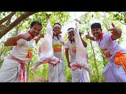 Jamaibabu Special Goat Meat Curry | Mutton Masala Curry cooking for village people
