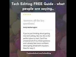 Tech Editing Free Guide - What People are Saying!
