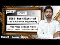 Three Phase Induction Motors in Tamil | Principle, Diagram, Construction and Working | BE3251 Unit 2