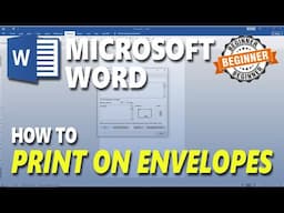 Microsoft Word How To Print On Envelopes
