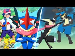 Ash Greninja VS Mega Lucario - Pokemon Journeys AMV - Heroes Tonight