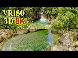 [ 8K 3D VR180 ] 透明度抜群の清流「柿其渓谷」A crystal clear mountain stream at Kakizore Valley in Nagano