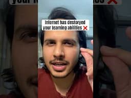 Internet is destroying your learning ability ❌#internet #ai #learning #india #naukri