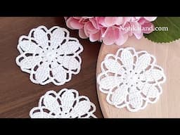 Crochet Flower Motif Tutorial VERY EASY