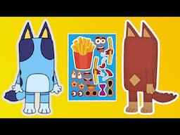 Bluey! Let's Make Silly Faces with Food 🍕- Kids DIY Activity🍟