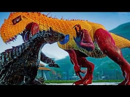 Jurassic World Evolution Dinosaurs Fighting, Indominus Rex Vs. Tyrannosaurus Rex