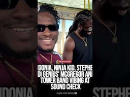 Aidonia, Stephen 'Di Genius' McGregor, Ninja Kid and Tower Band Vibing at Sound Check