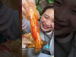 my first time eating king crab leg in seafood boil #foodie