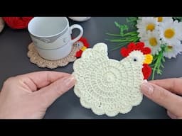 Easy Crochet Coaster Making🧶#crochet #knitting #diy #handmade #keşfet #flower