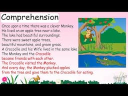 THE MONKEY AND THE CROCODILE | Bedtime Stories for kids | English | Tutway |