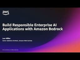 Responsible AI plus Amazon Bedrock, the Easiest Way to Build and Scale Generative AI Applications
