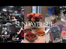 SUNDAY RESET VLOG | glute-focused leg day, healthy coffee recipe & meal prep with me