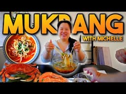 Vietnamese Seafood Crab and Shrimp Bánh Canh Udon Noodles Mukbang 먹방 Eating Show with Michelle! ❤️