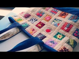 Scrap fabric will turn into a beautiful item if combined with hand stitching
