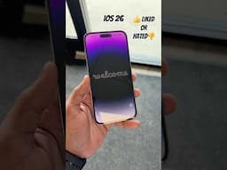 IOS 26 Setup Screen - I did not like it 🙁#ios26#iphone14promax #ios#iphone#viralvideo#viralshorts